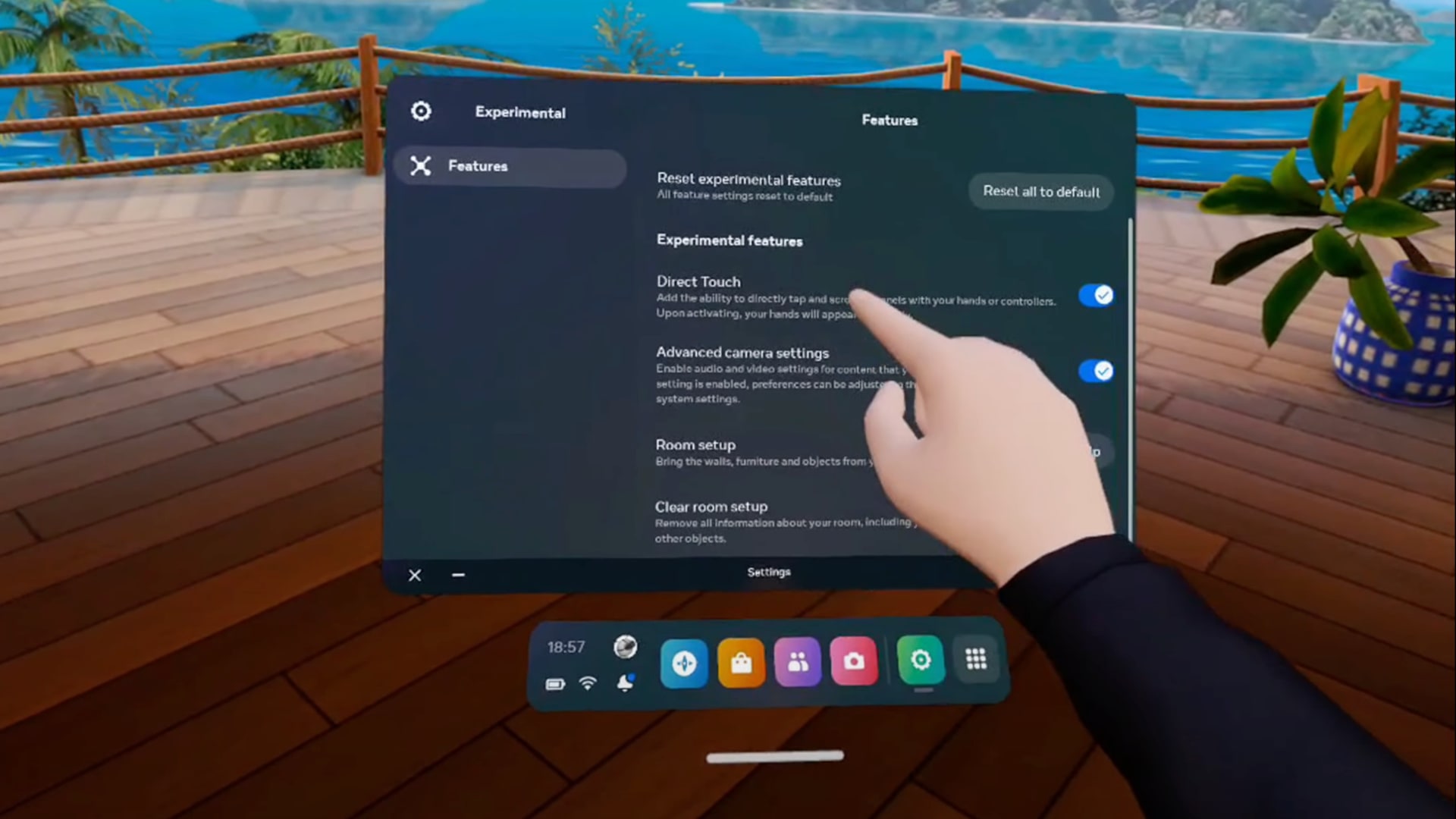 Toucher direct et suivi du corps repérés dans Meta Quest v50