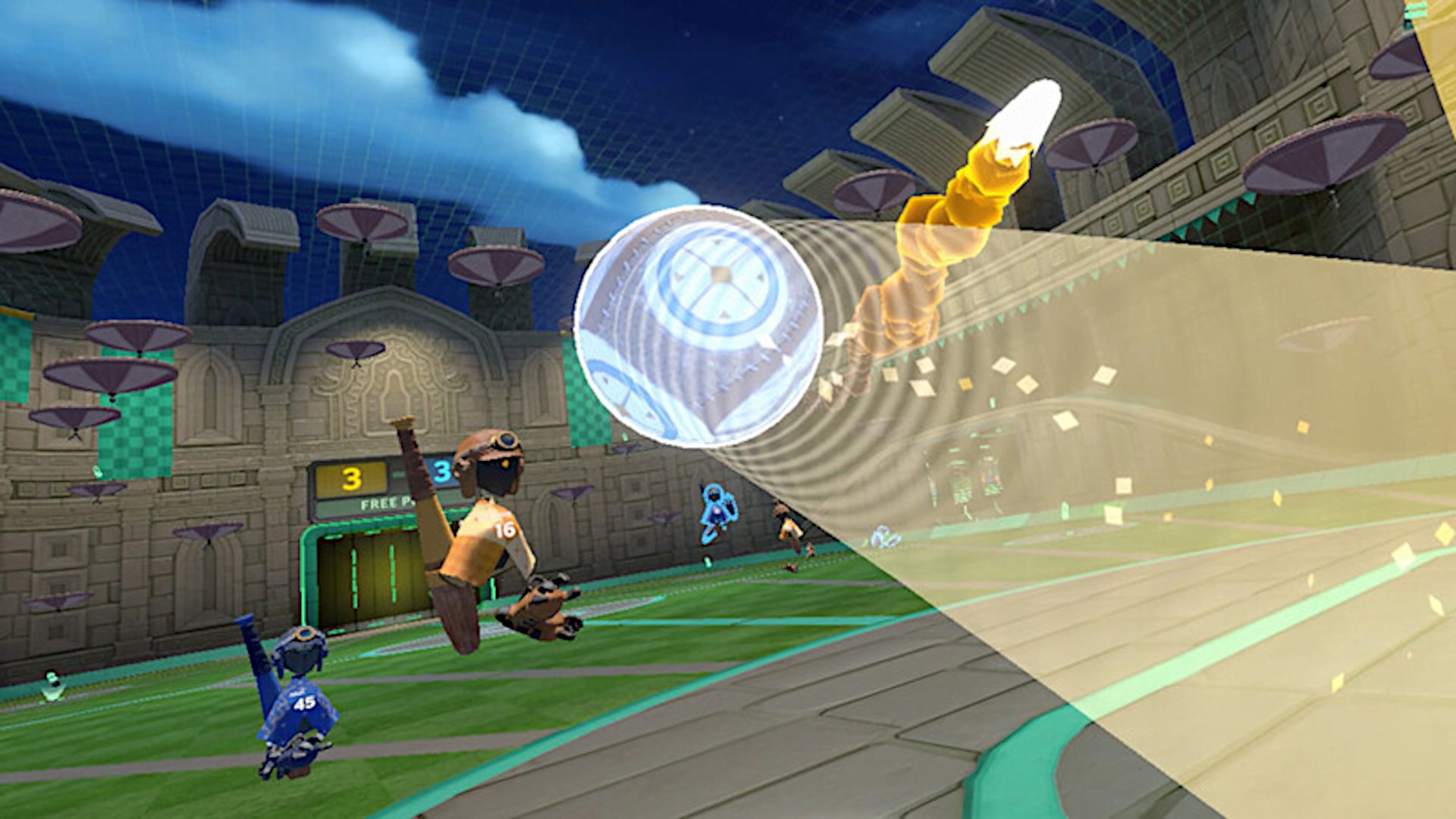 Sky Strikers combine Gorilla Tag, Rocket League et Quidditch