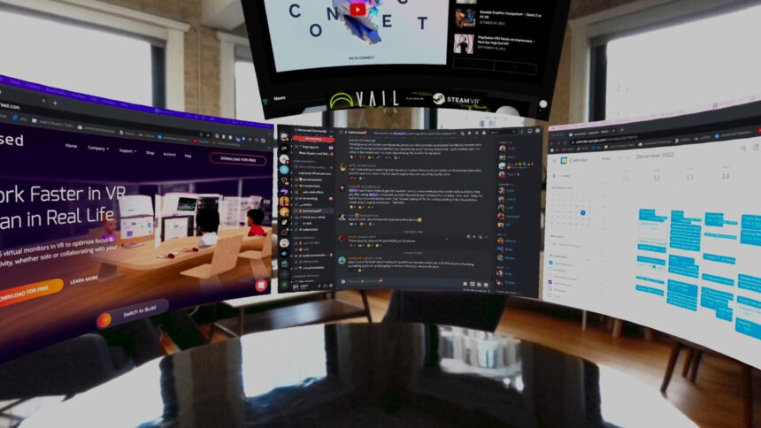 Immersed est une application de bureau virtuel pour les casques Meta Quest, HTC Vive et Pico.