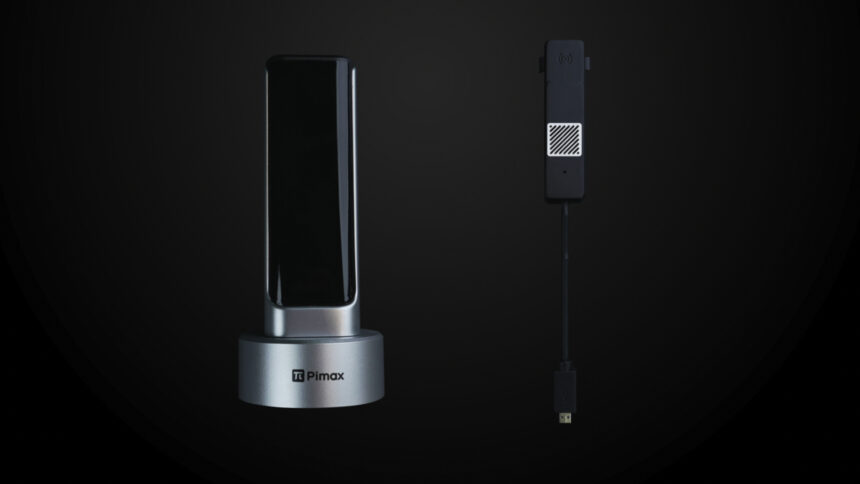 Le module Pimax 60G Airlink est compatible avec un émetteur-récepteur et un dongle micro-HDMI.
