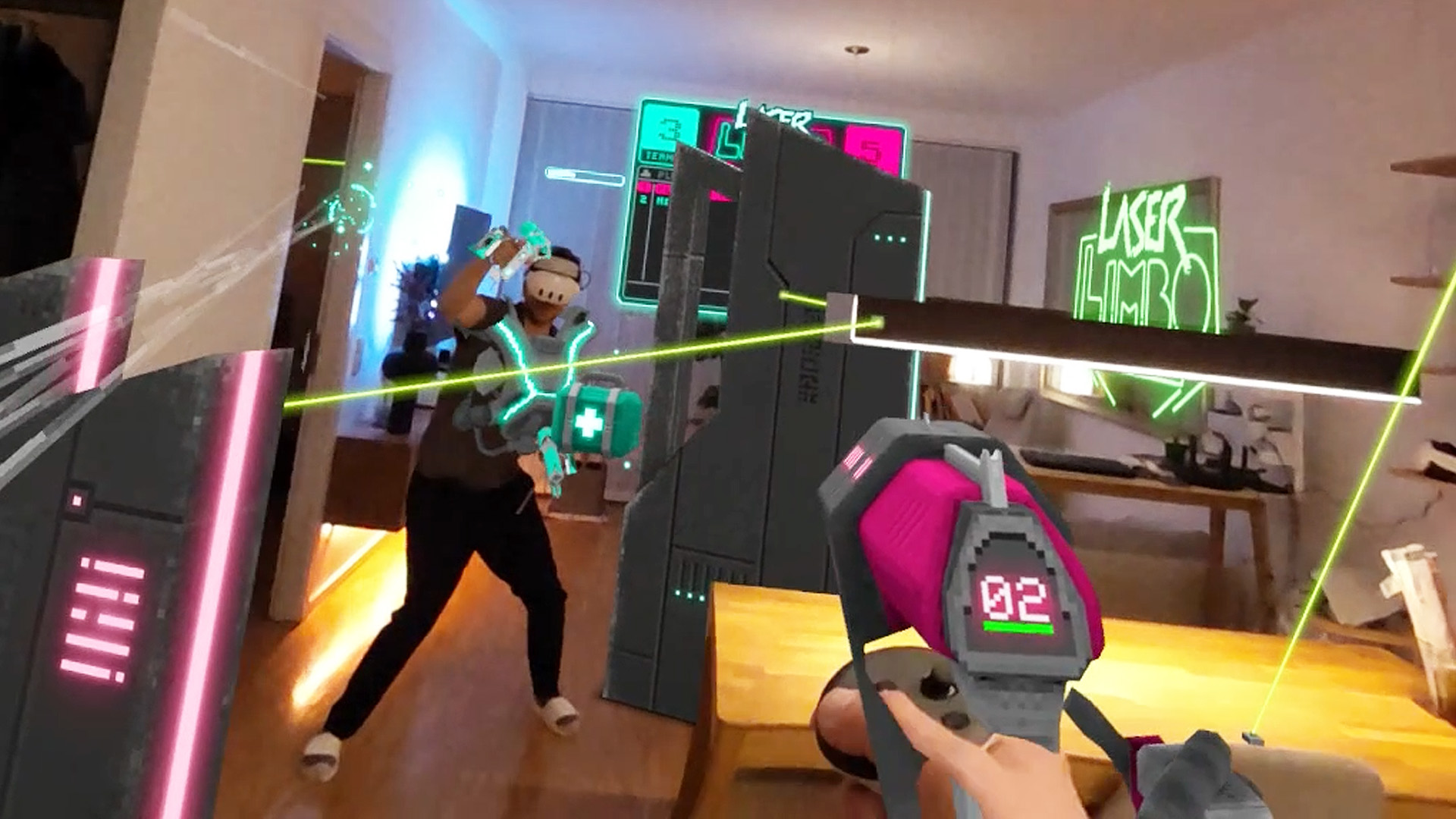 Ce jeu Meta Quest transforme votre pièce en une arène de laser tag PVP