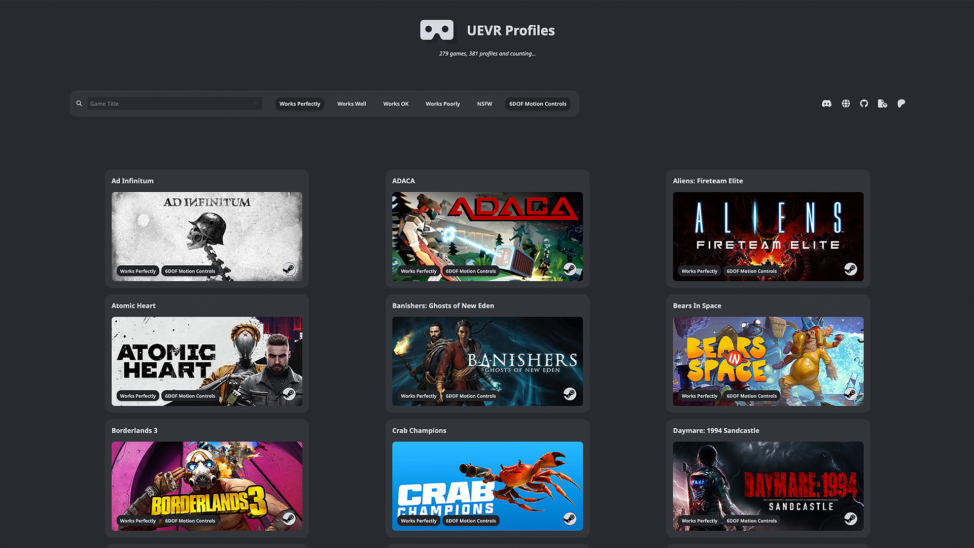 Le nouveau site Web facilite la recherche et le téléchargement de profils de jeu