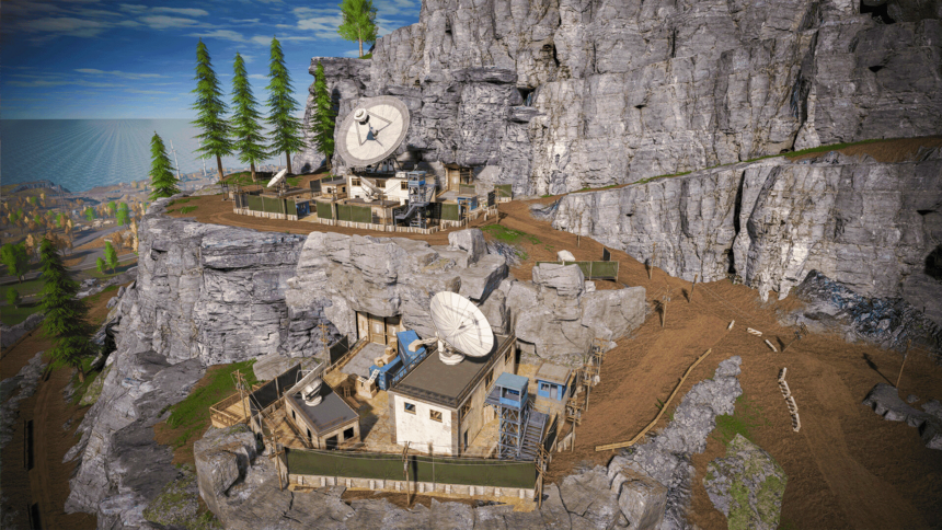 Une station radar sur la carte Contractors Showdown.