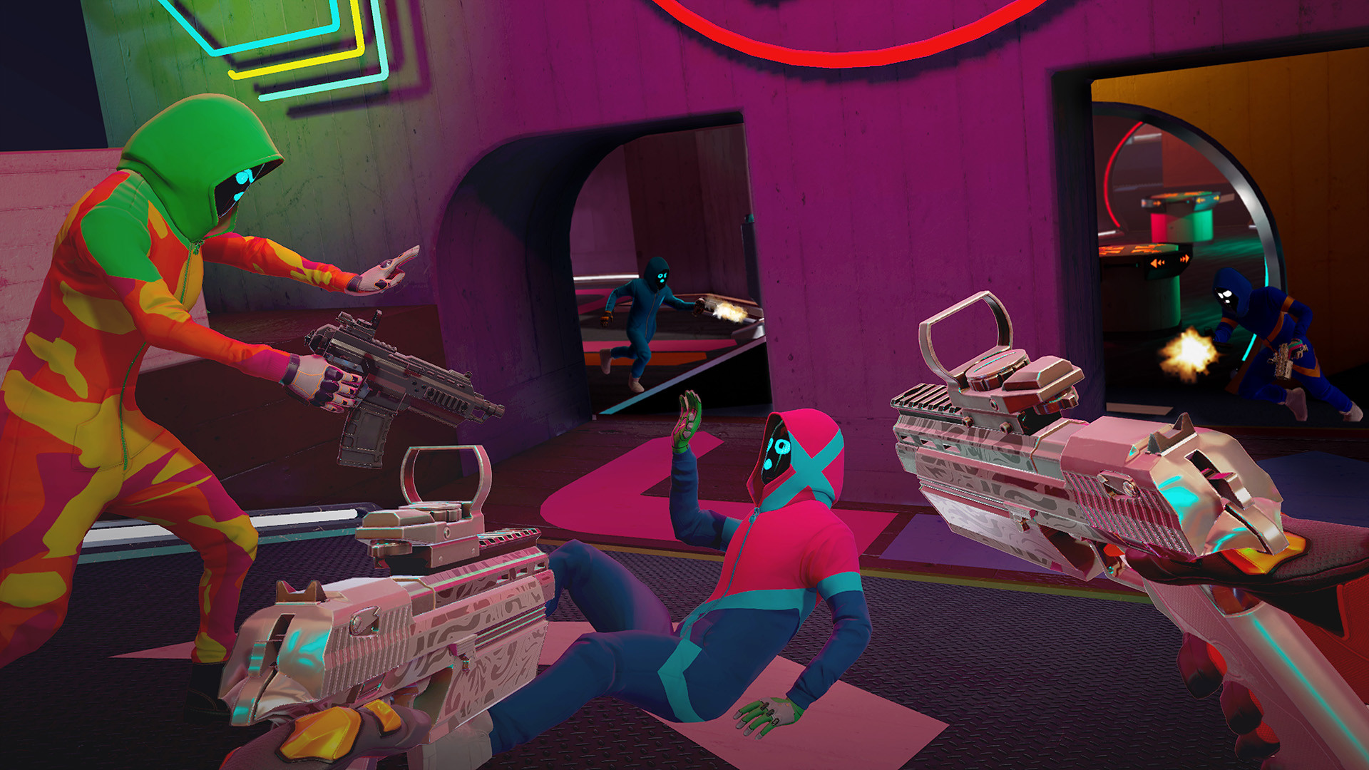 Le nouveau jeu de tir multijoueur en réalité virtuelle Frenzies offre de l'adrénaline aux couleurs fluo