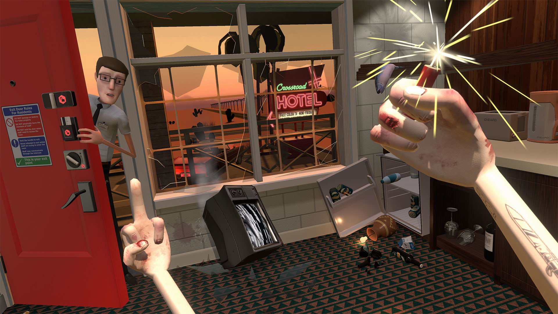 N'essayez pas ça à la maison ! Le jeu chaotique en réalité virtuelle Hotel R'n'R est diablement amusant