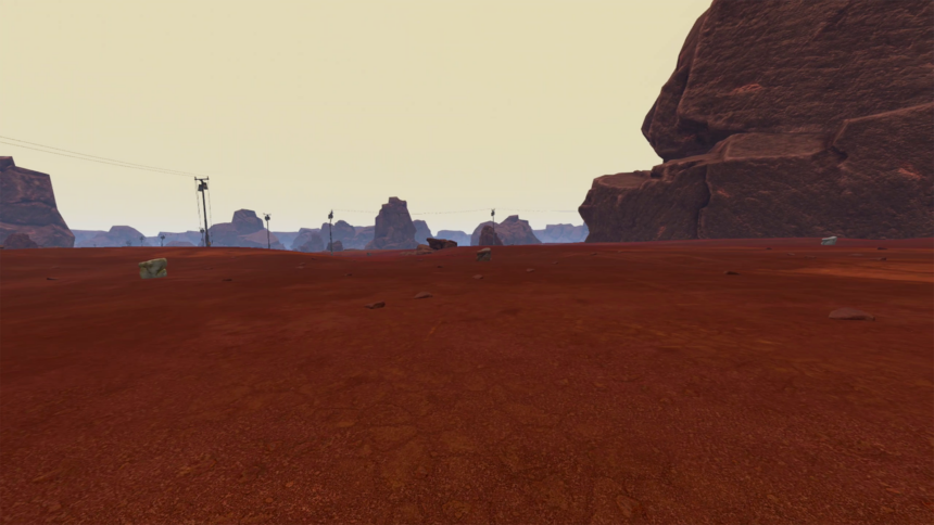 La surface de Mars dans Grim est très terne.