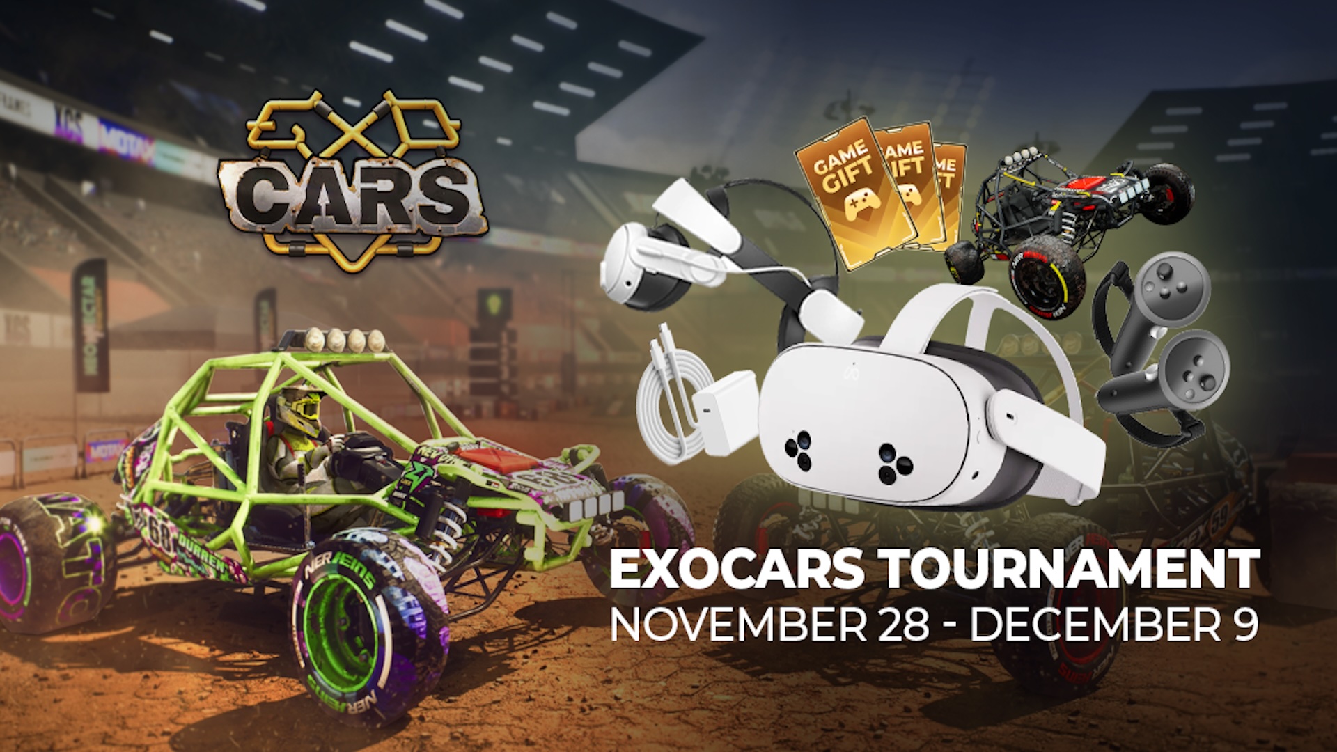 Le coureur VR EXOCars organise un tournoi et vous pouvez gagner un Quest 3S comme prix