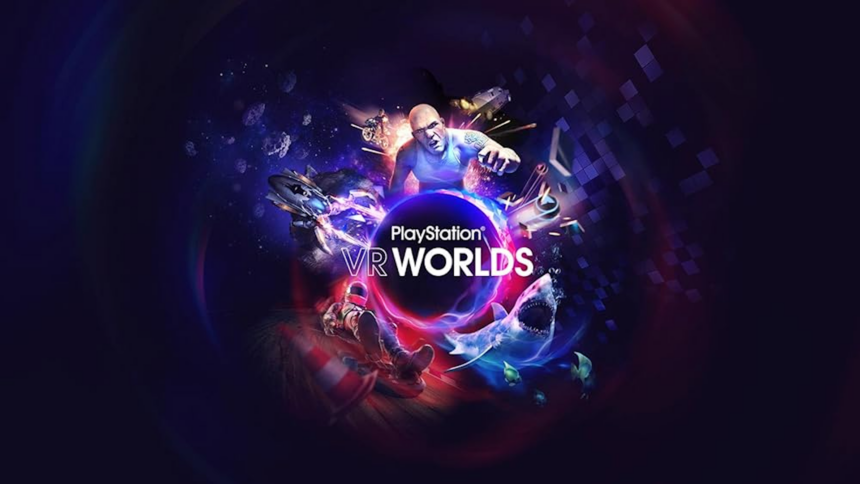Œuvres d'art et lettrage de PlayStation VR Worlds.