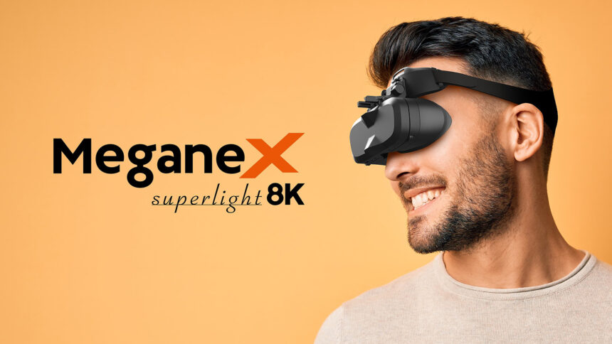 Homme avec Meganex Superlight 8k.