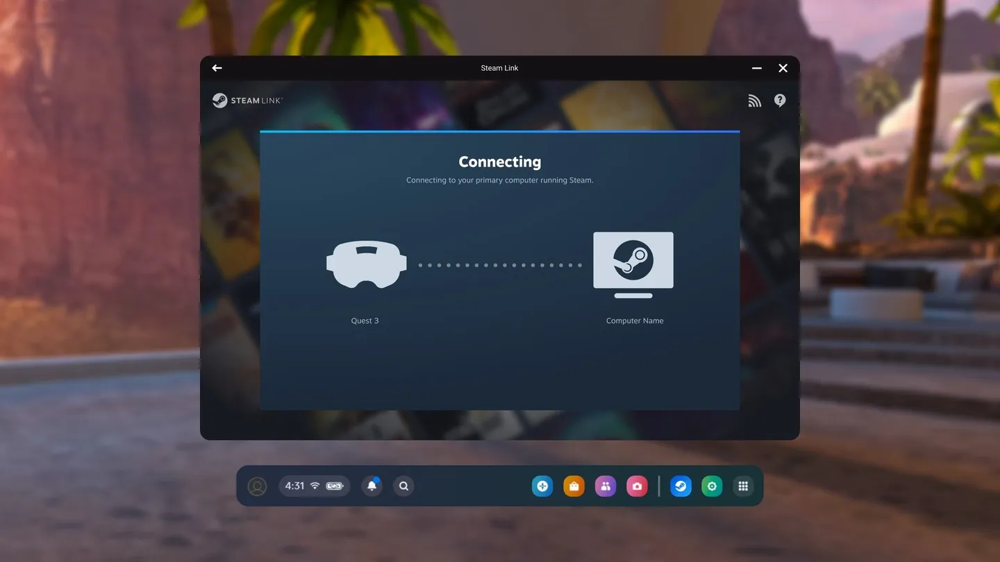 Steam Link for Quest ajoute le streaming USB-C filaire dans la version bêta publique