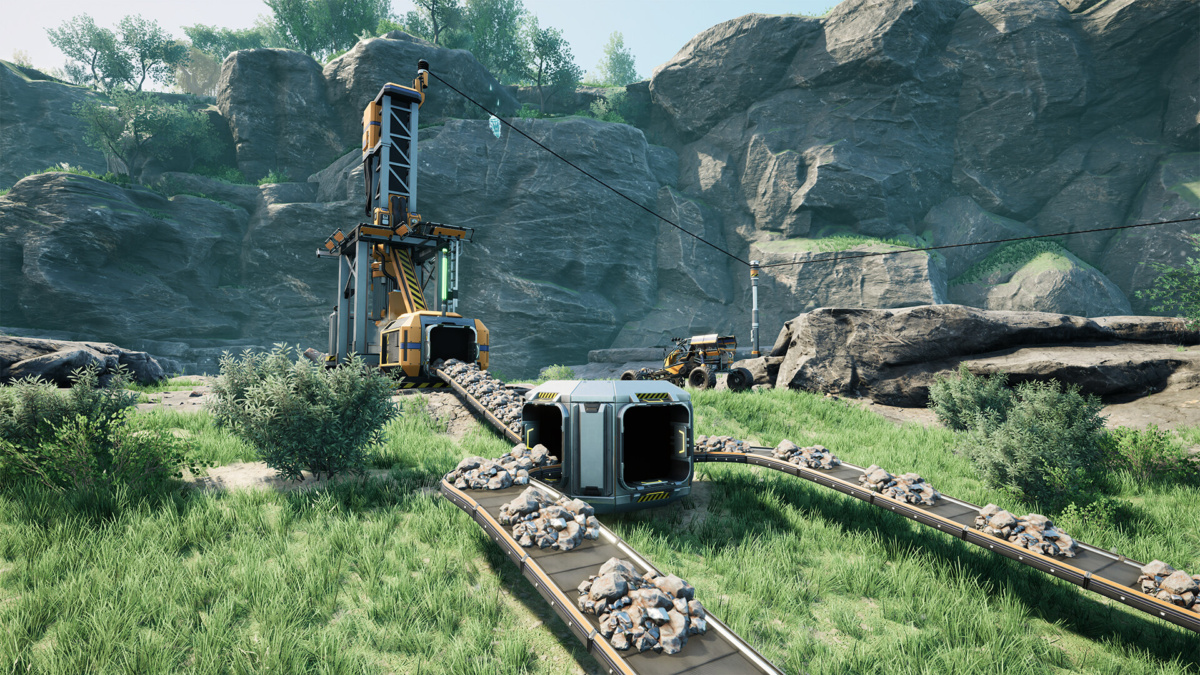 La troisième capture d'écran dans la galerie du magasin Steam de Satisfactory