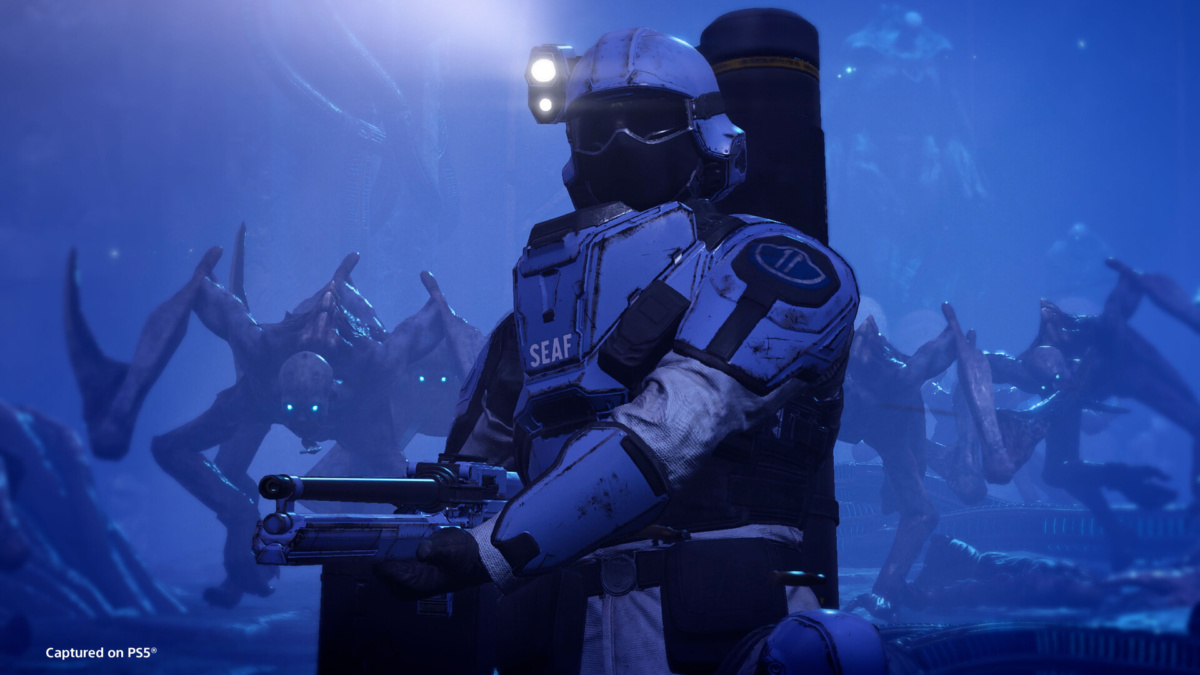 Une capture d'écran de Helldivers 2 provenant de la page de la boutique Steam du jeu
