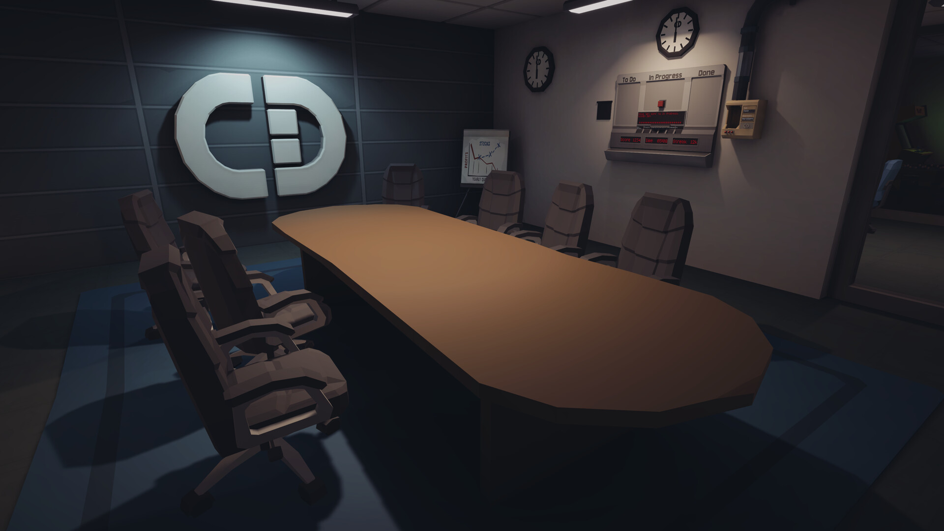 Good Morning met un étrange mystère de bureau à portée de main en VR assis