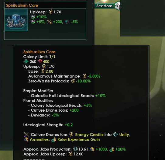 Aperçu du bâtiment éthique Stellaris Willpower