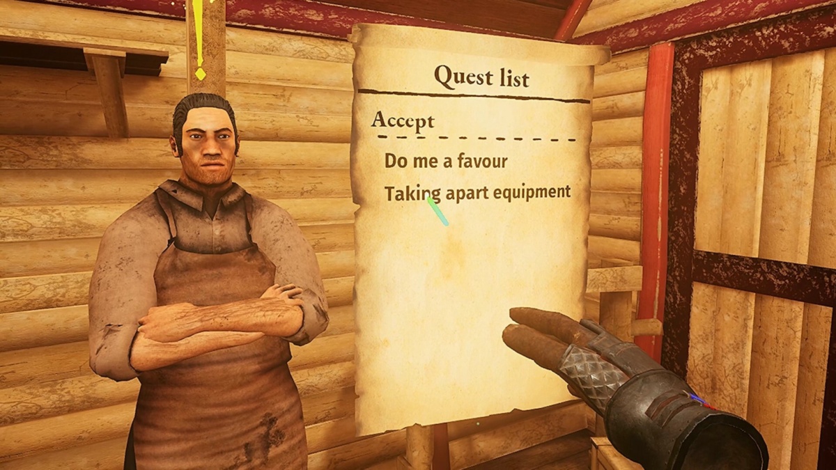 Un personnage donnant des quêtes et une liste de quêtes dans Legendary Tales