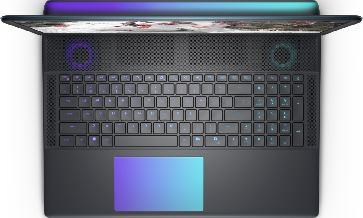 Vue de dessus du clavier, du pavé numérique et du pavé tactile Alienware 18 Area-51.
