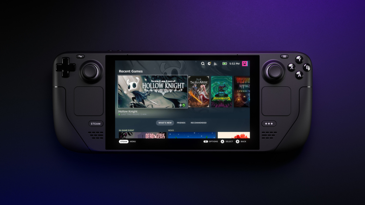 Image promotionnelle officielle de Steam Deck de Valve